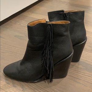 Fringe Wedge Bootie